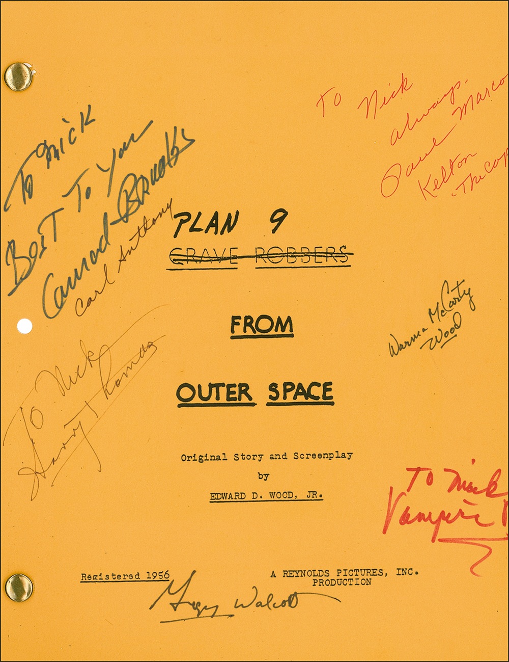 Lot #971 Plan 9 from Outer Space