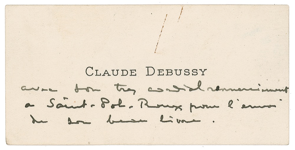 Lot #603 Claude Debussy