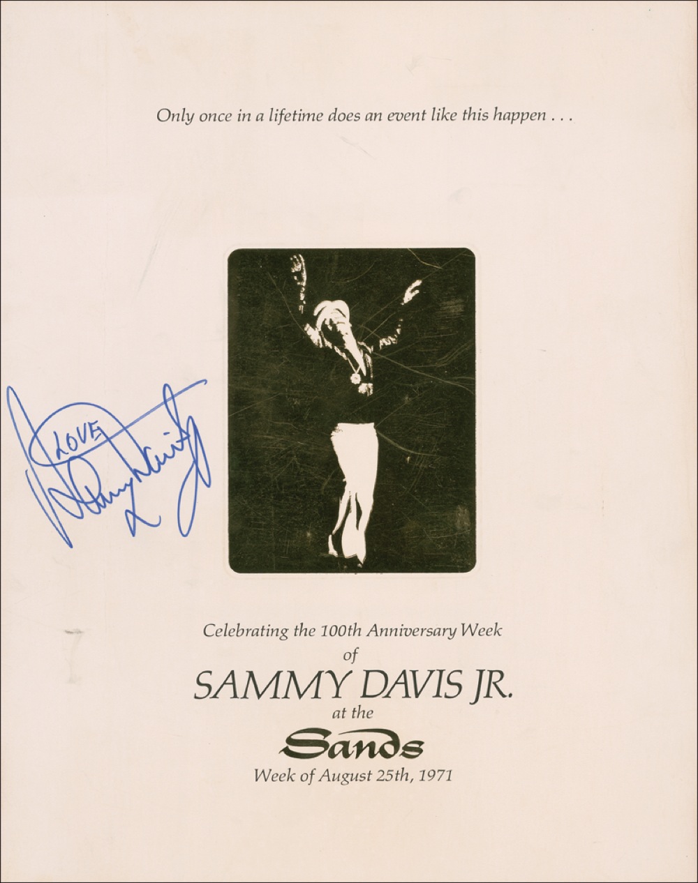 Lot #872 Sammy Davis, Jr