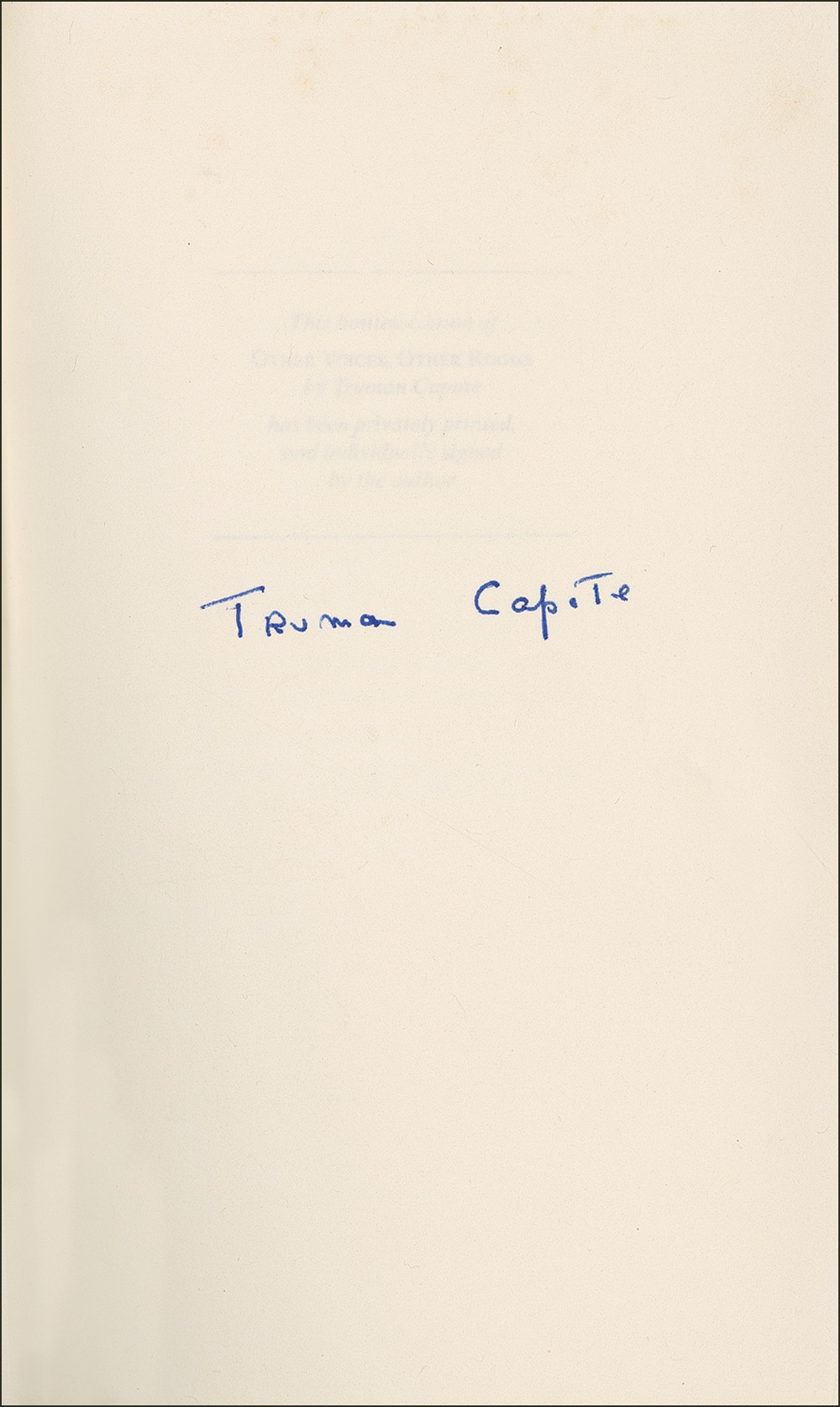 Lot #466 Truman Capote
