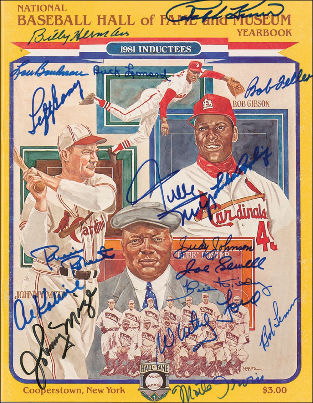 Lot #1185 Baseball: Hall of Famers
