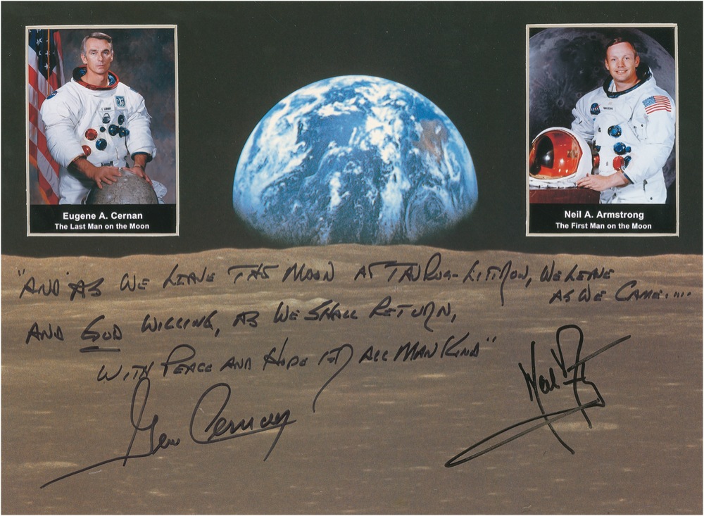 Lot #402 Neil Armstrong and Gene Cernan
