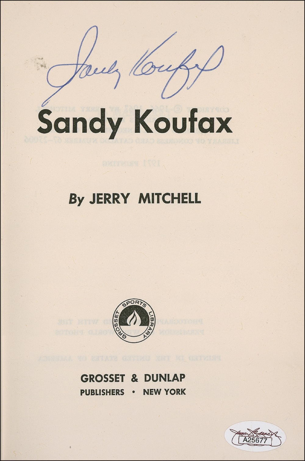 Lot #1174 Sandy Koufax