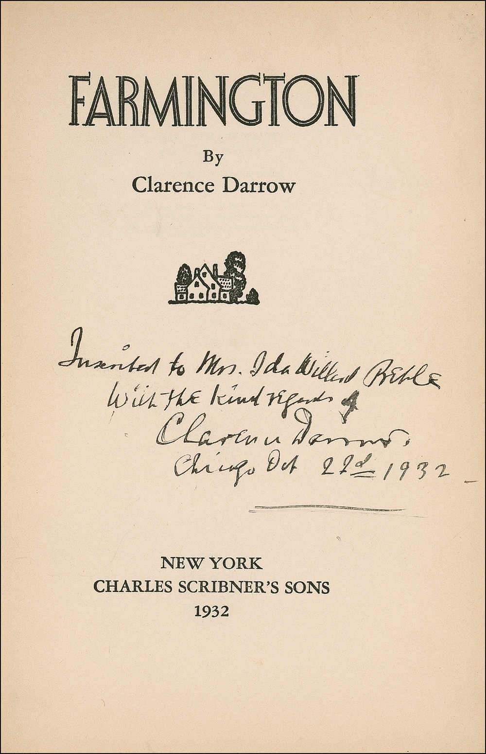 Lot #174 Clarence Darrow