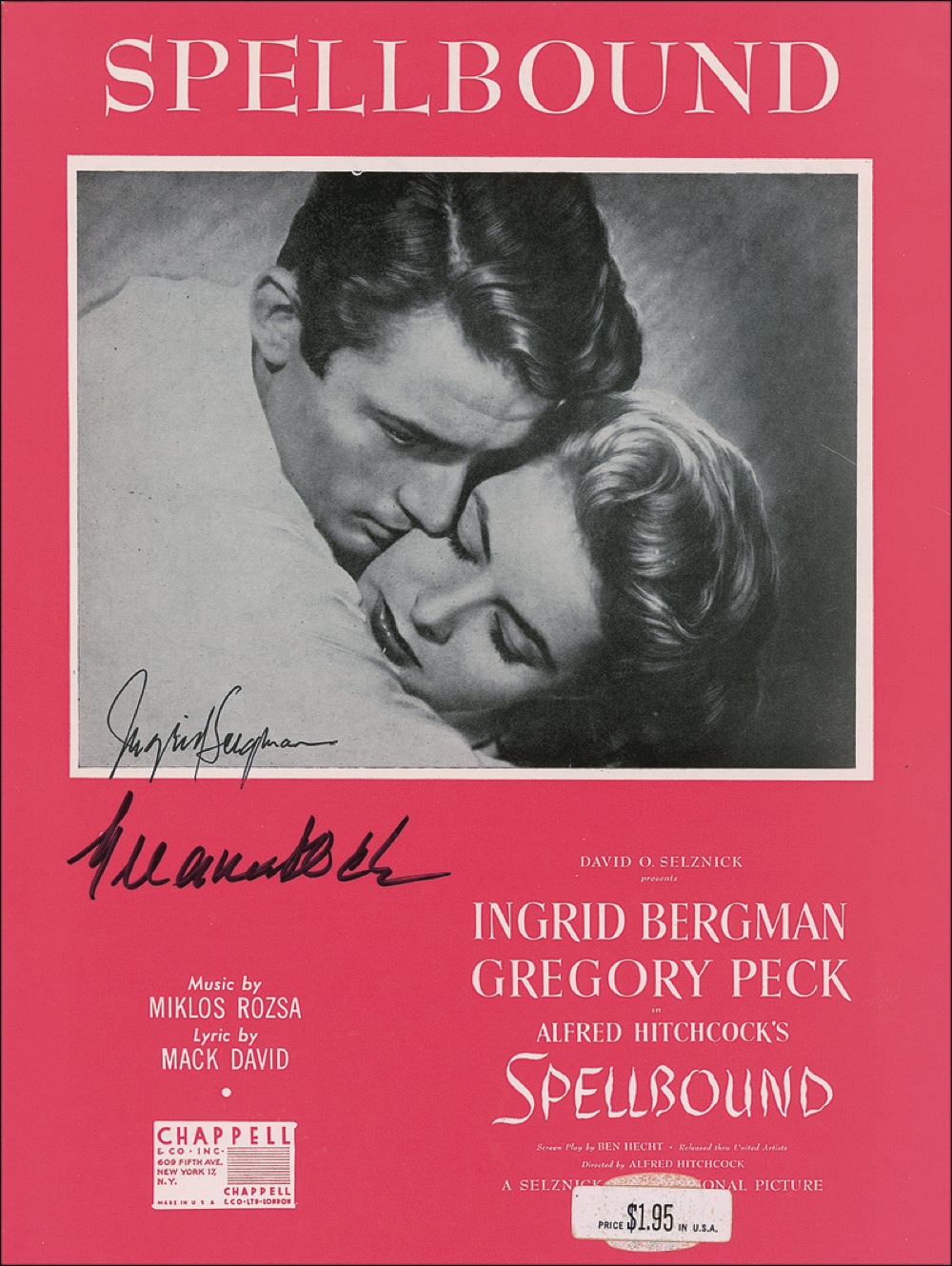 Lot #833 Ingrid Bergman and Gregory Peck