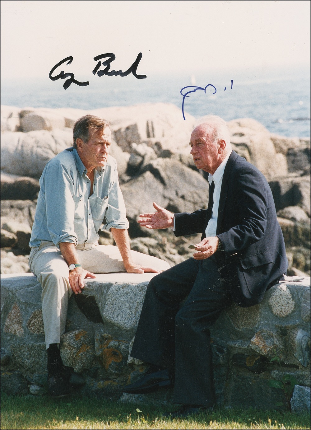 Lot #8 George Bush and Yitzhak Rabin