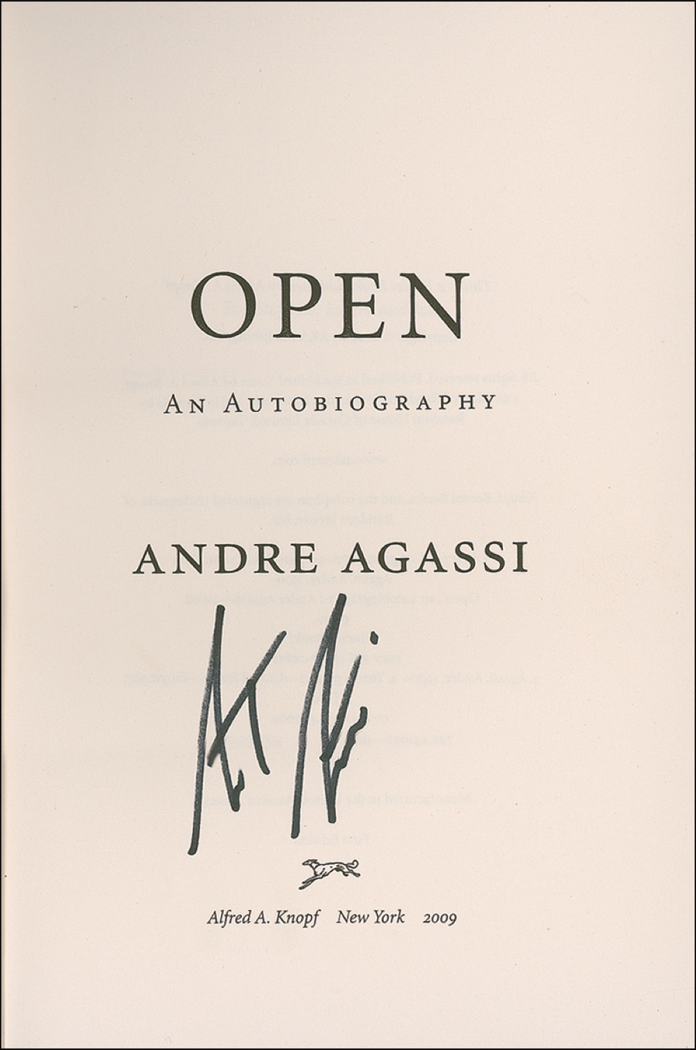 Open: An Autobiography by Agassi, Andre (2009) Hardcover: Andre Agassi:  : Books