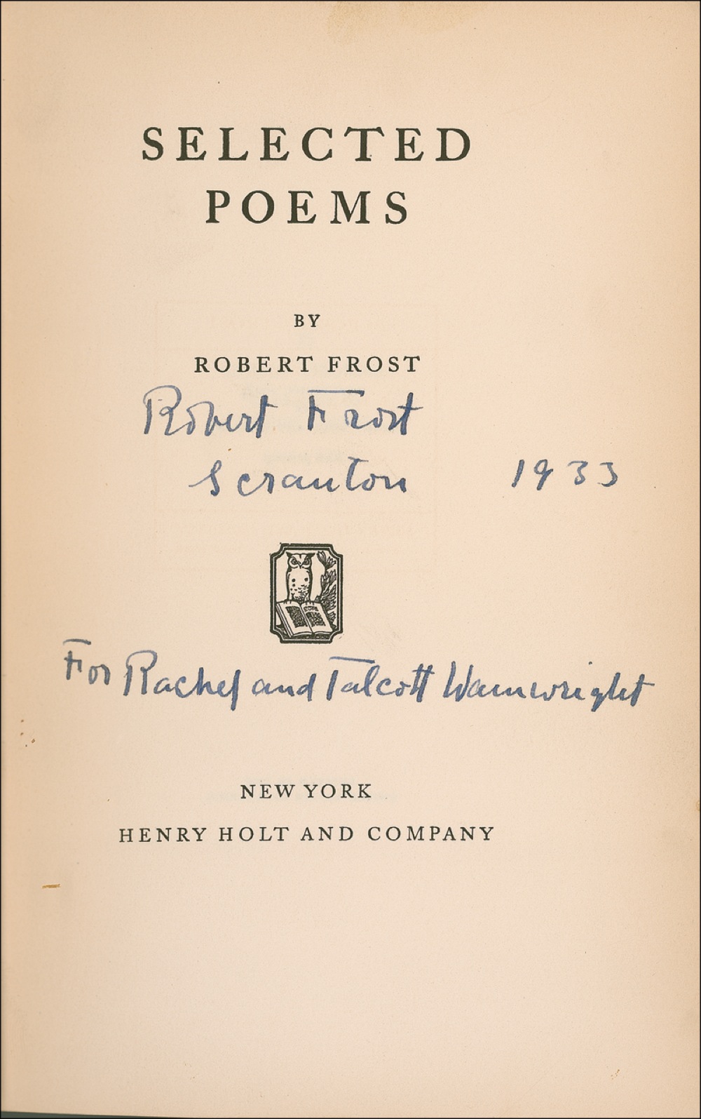Lot #579 Robert Frost