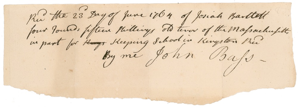 Lot #202 Declaration of Independence: Josiah