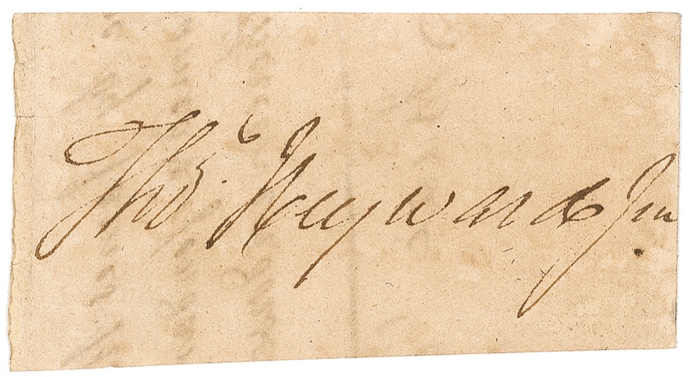 Lot #210 Declaration of Independence: Thomas