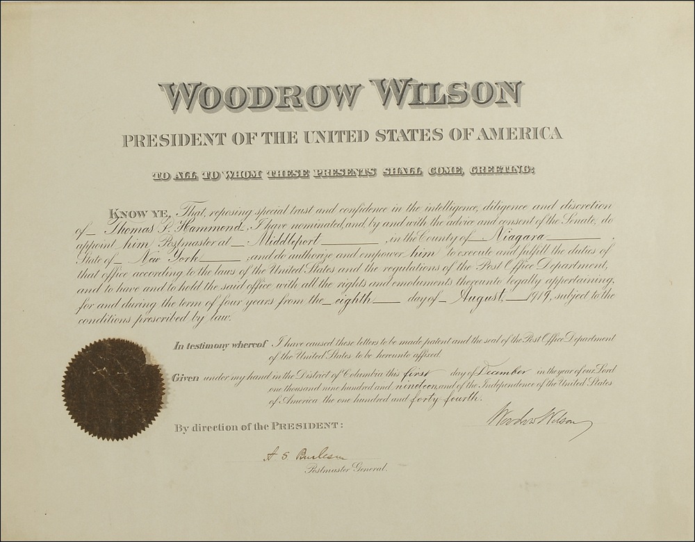 Lot #147 Woodrow Wilson