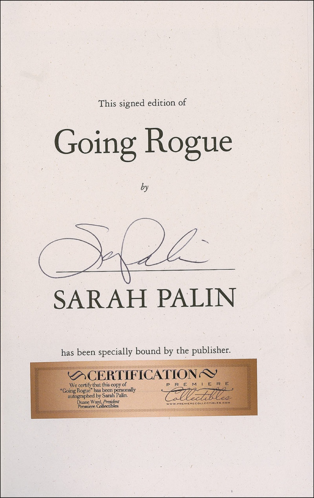 Lot #346 Sarah Palin