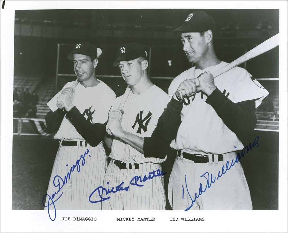 Lot - Ted Williams Signed B & W Photo