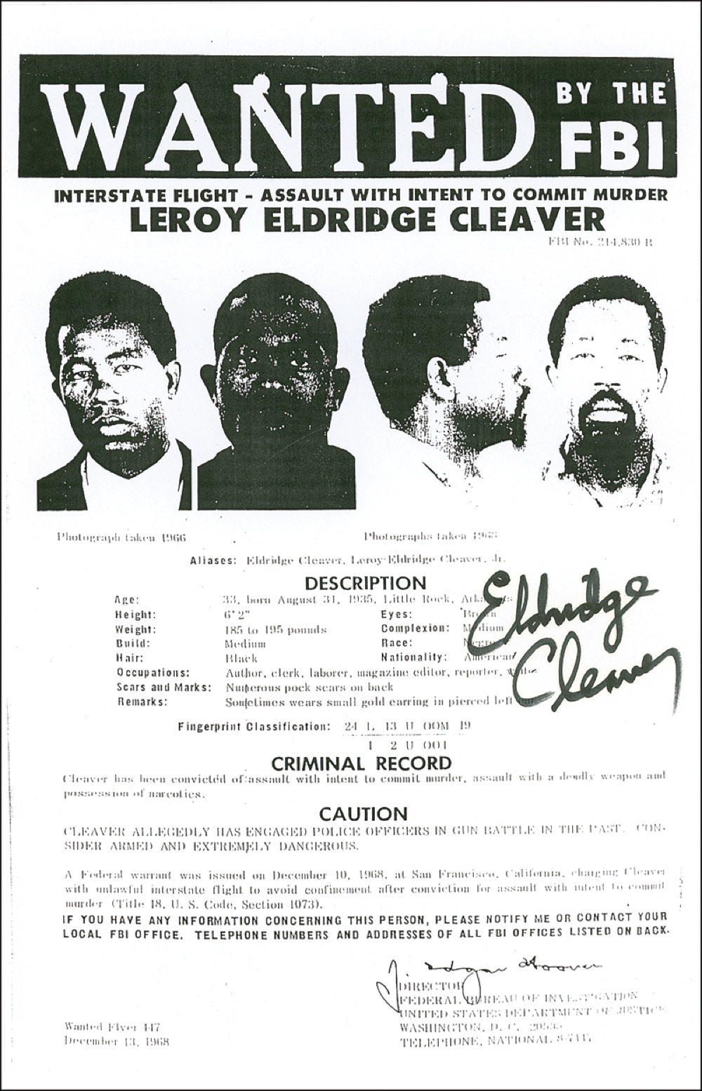 Lot #174 Eldridge Cleaver