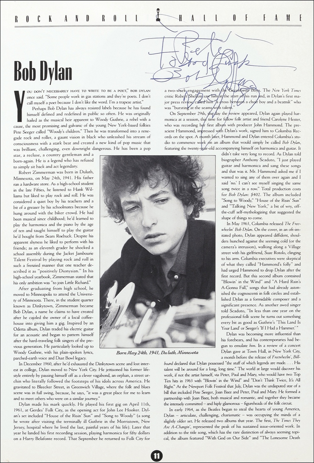 Lot #768 Bob Dylan