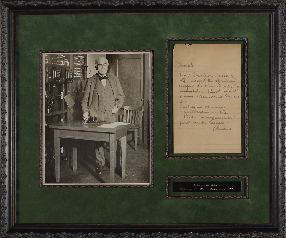 Lot #201 Thomas Edison