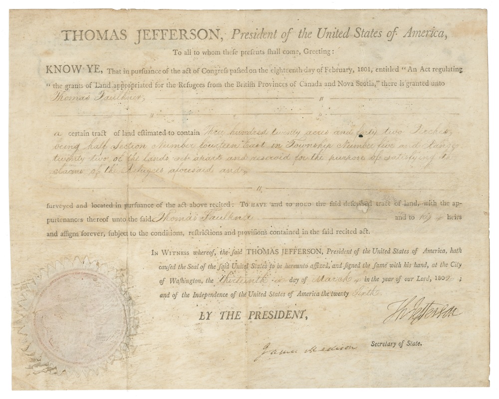 Lot #73 Thomas Jefferson and James Madison
