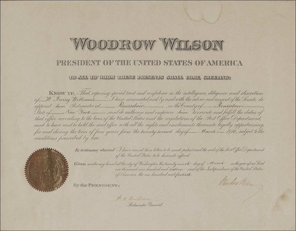 Lot #178 Woodrow Wilson