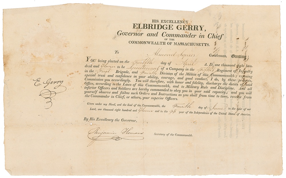 Lot #186 Declaration of Independence: Elbridge