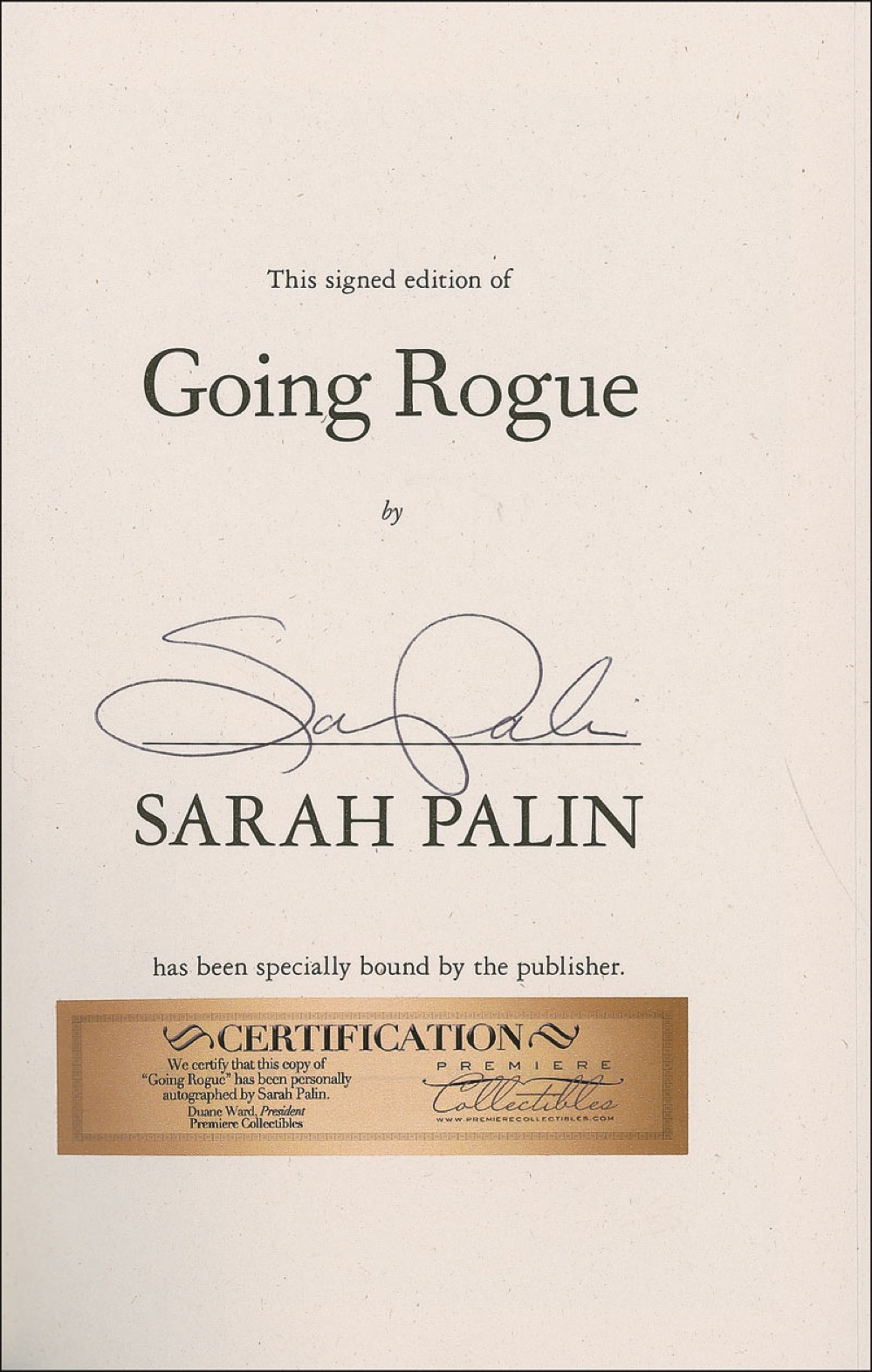 Lot #332 Sarah Palin
