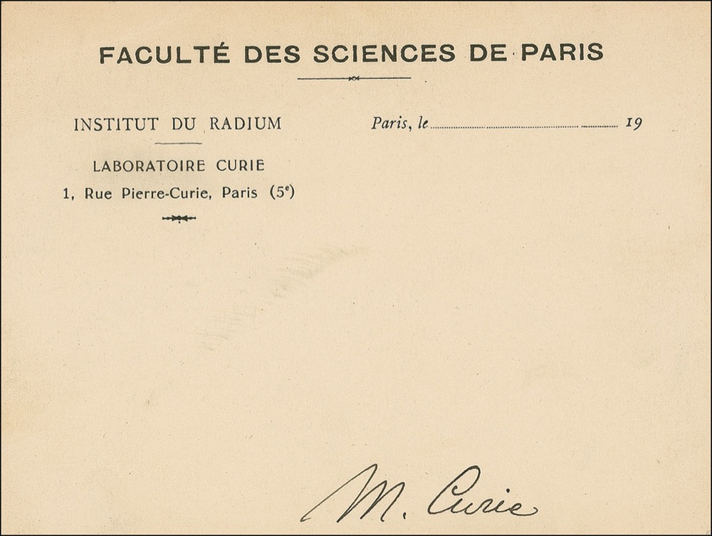 Lot #205 Marie Curie