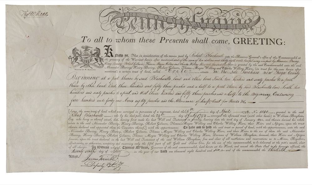Lot #220 Declaration of Independence: Thomas