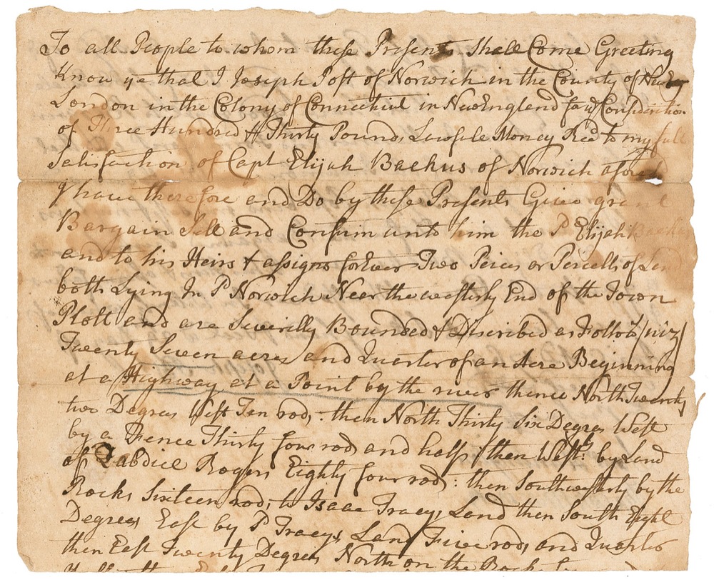 Lot #219 Declaration of Independence: Samuel