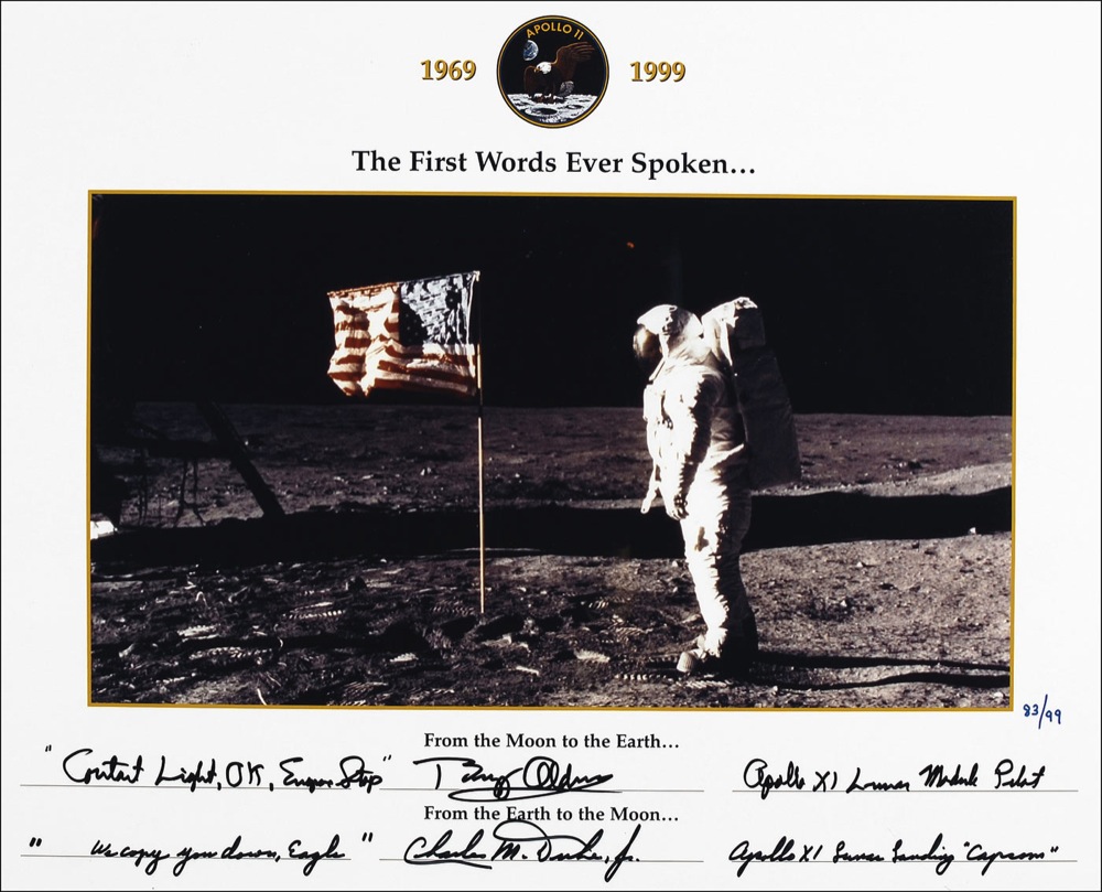 Lot #489 Apollo 11: Aldrin and Duke