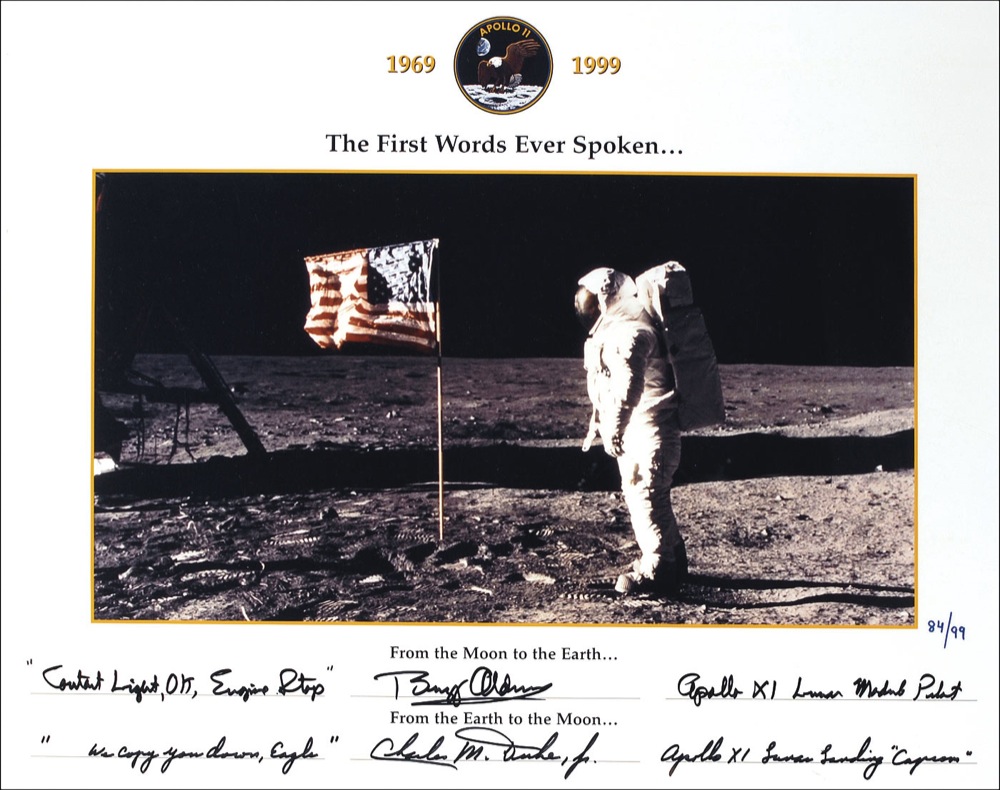 Lot #498 Apollo 11: Aldrin and Duke