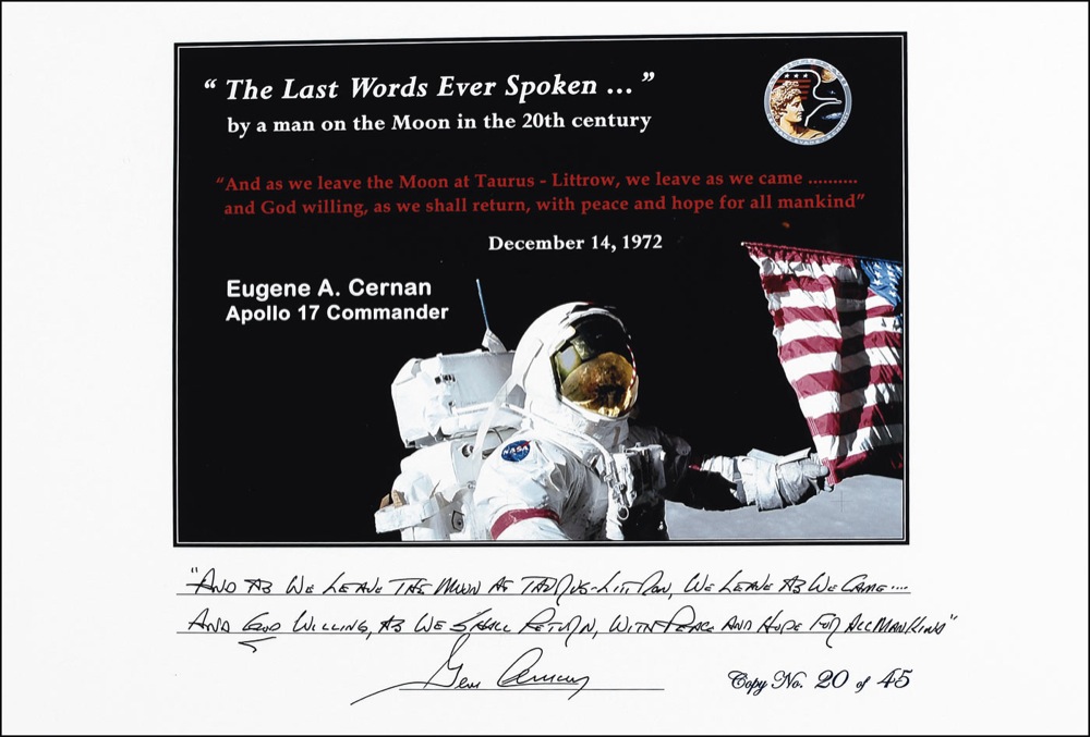 Lot #491 Apollo 17: Gene Cernan