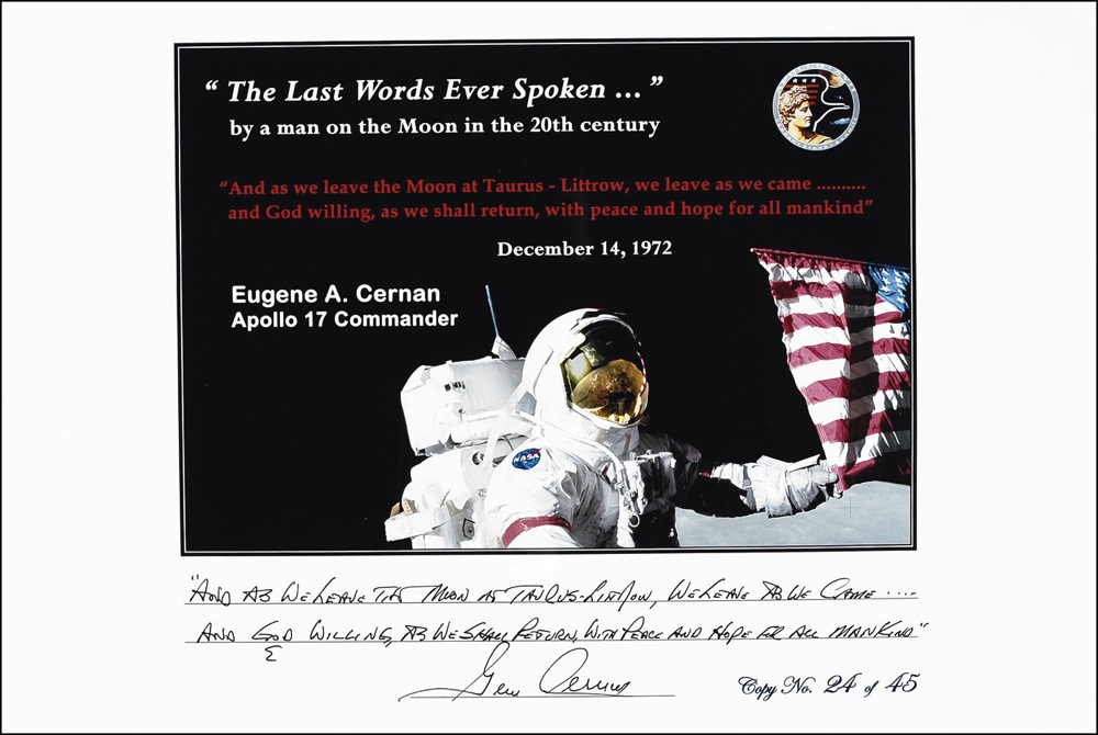 Lot #464 Apollo 17: Gene Cernan