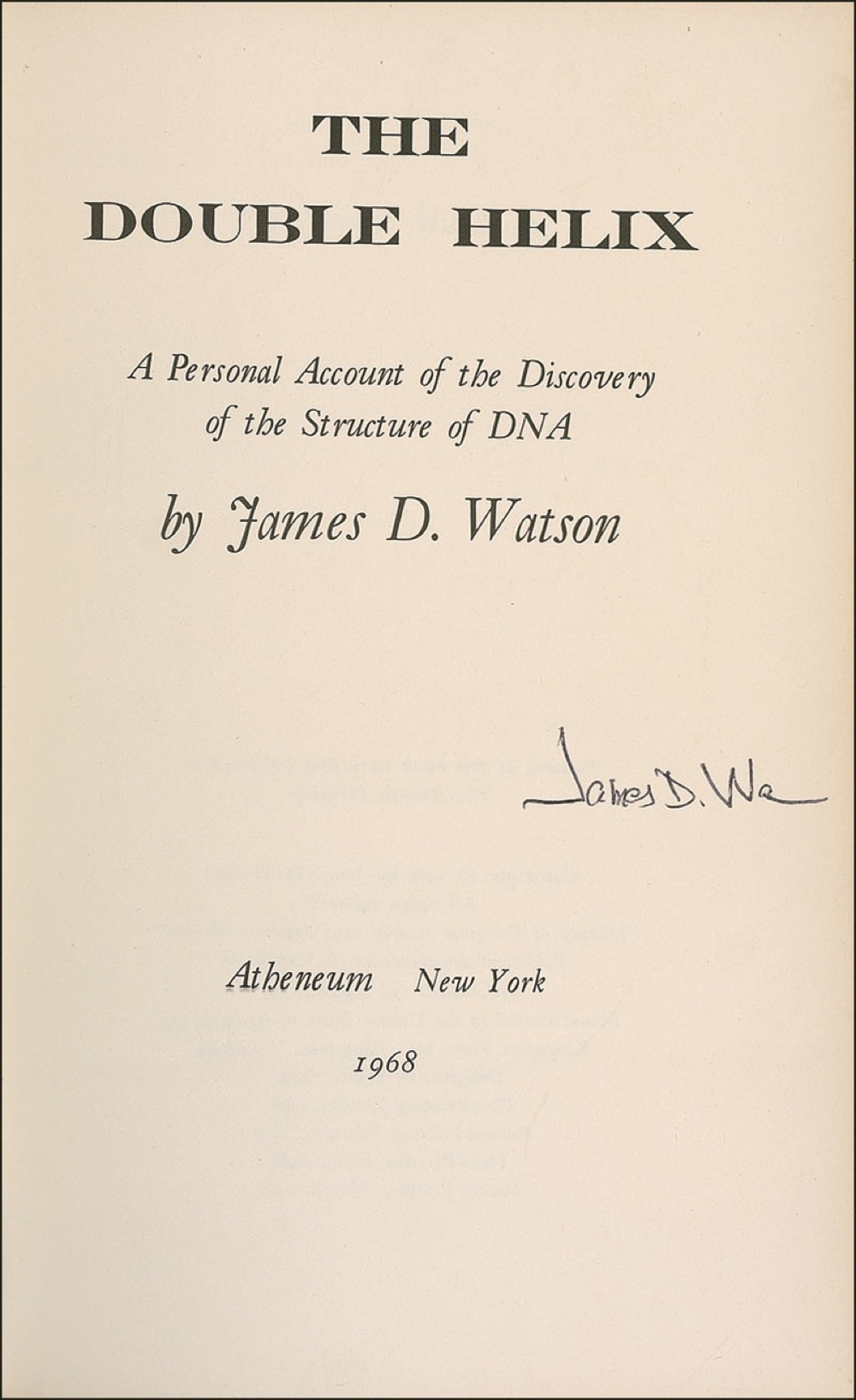 Lot #264 DNA: James D. Watson