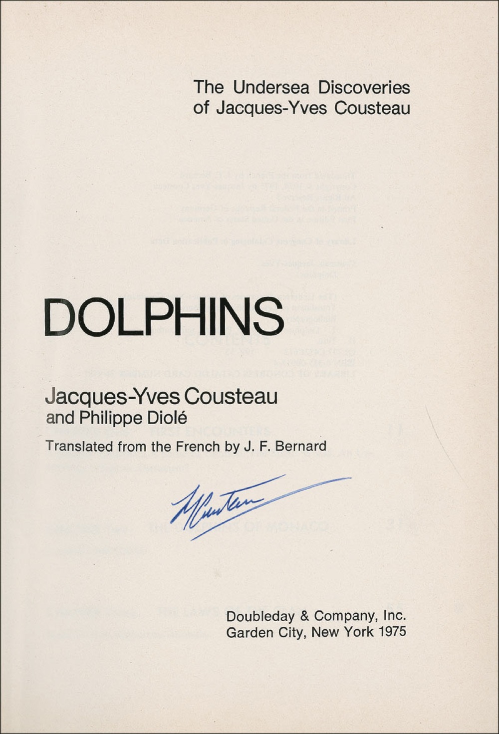 Lot #232 Jacques Cousteau