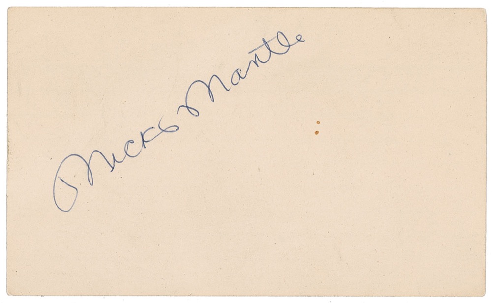 Lot #1309 Mickey Mantle