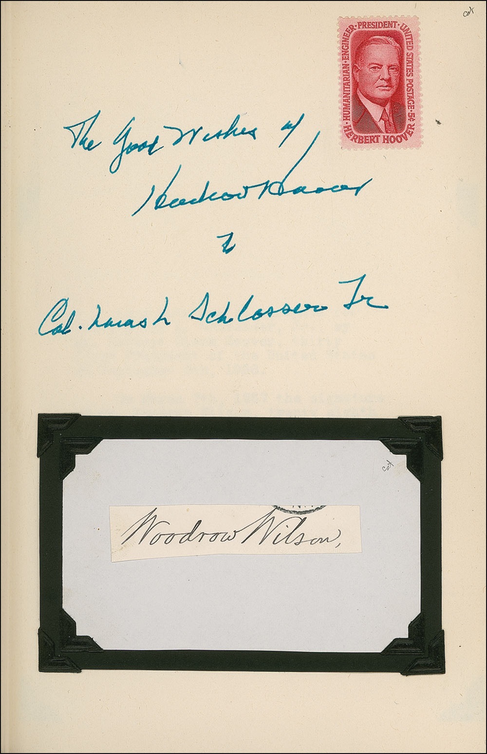 Lot #74 Herbert Hoover and Woodrow Wilson