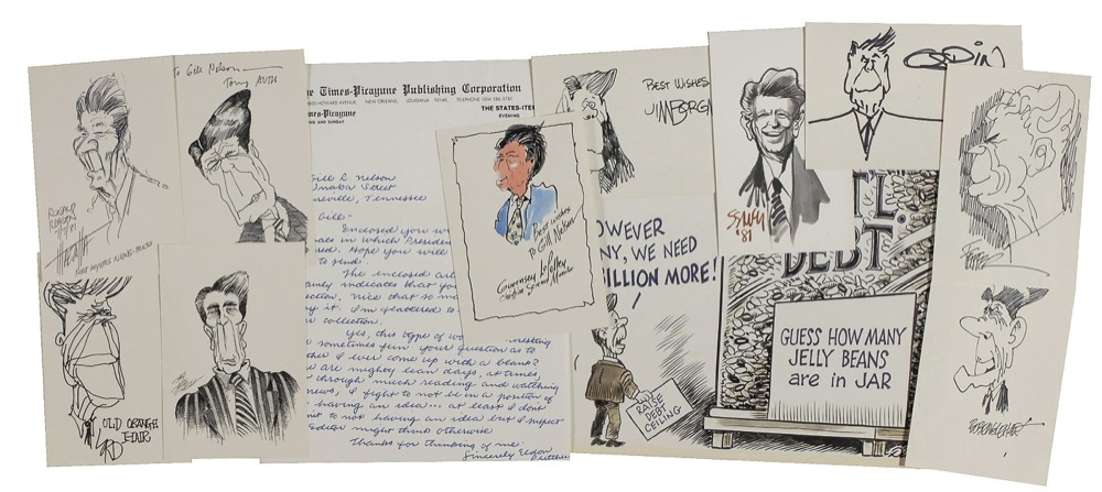 Lot #130 Ronald Reagan Caricatures