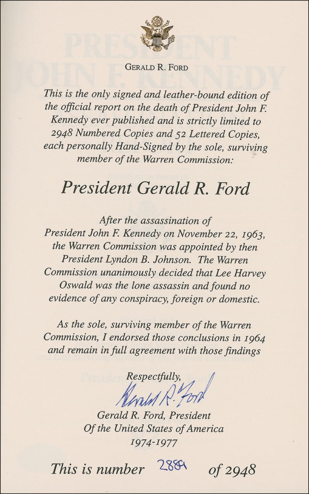 Lot #48 Gerald Ford