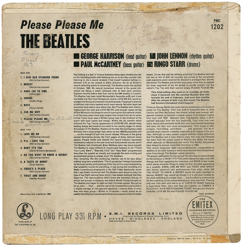 Lot #832 Beatles: George Harrison