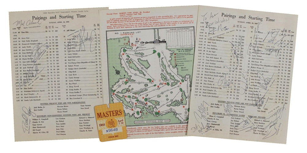 Lot #1359 Payne Stewart and the Masters