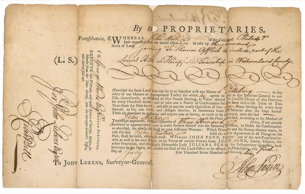 Lot #251 Declaration of Independence: John Morton