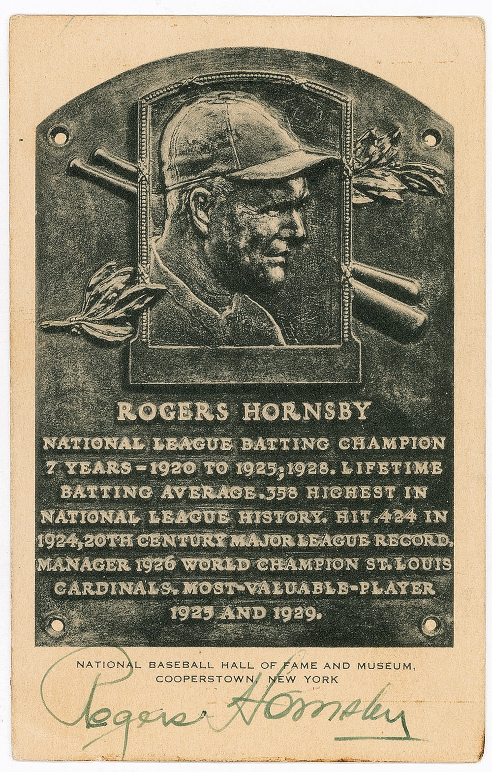 Lot #1294 Rogers Hornsby
