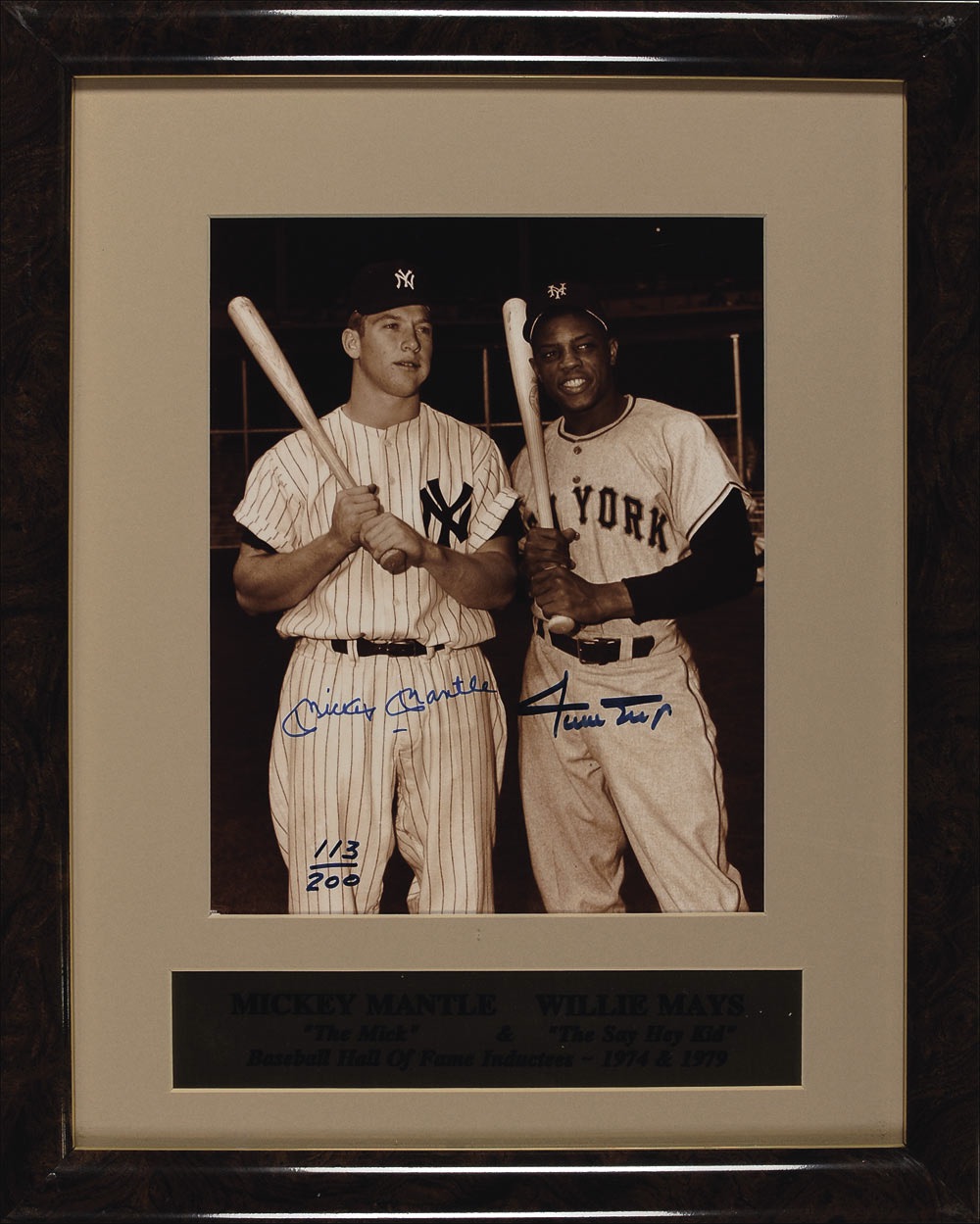Lot #1292 Mickey Mantle and Willie Mays