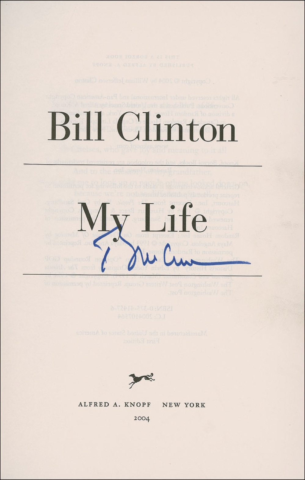 Lot #52 Bill Clinton