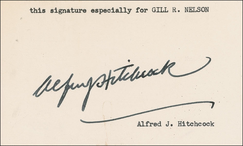 Lot #1075 Alfred Hitchcock