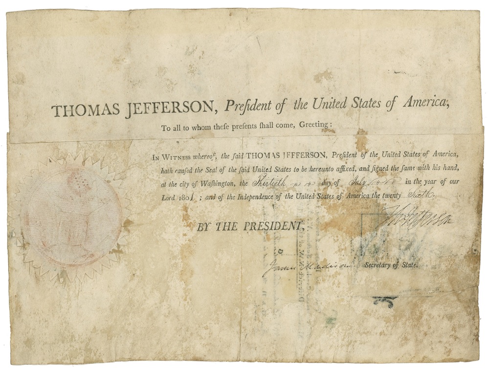 Lot #95 Thomas Jefferson and James Madison