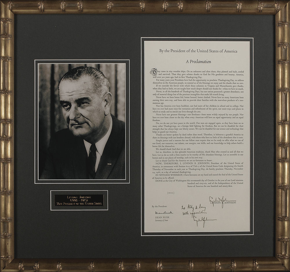 Lot #86 Lyndon B. Johnson