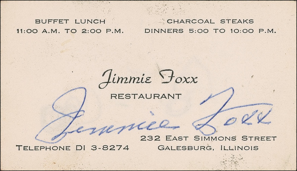 Lot #1247 Jimmie Foxx