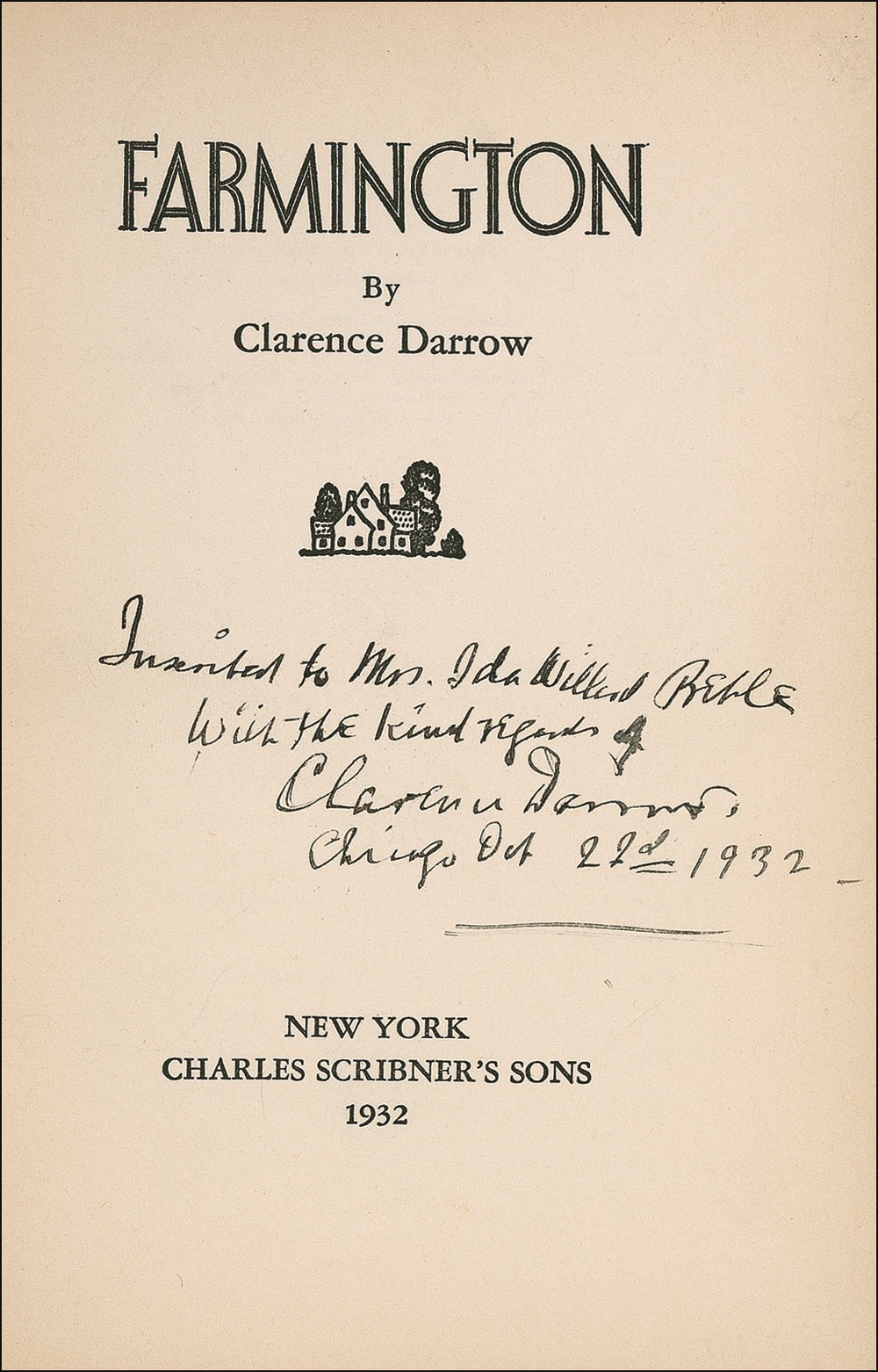Lot #250 Clarence Darrow