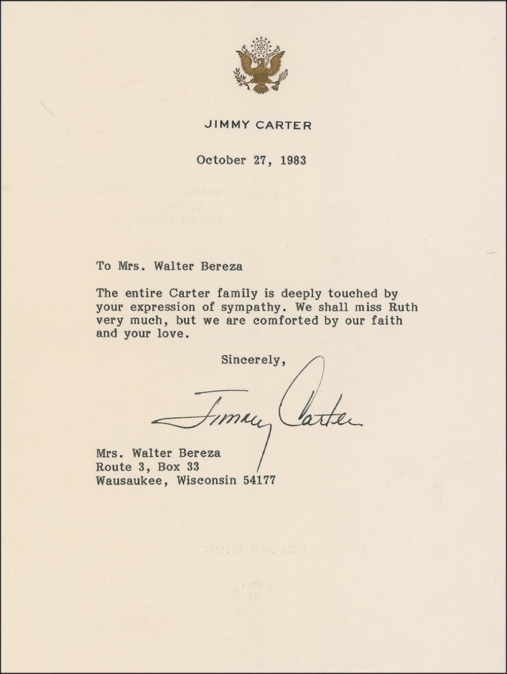 Lot #30 Jimmy Carter