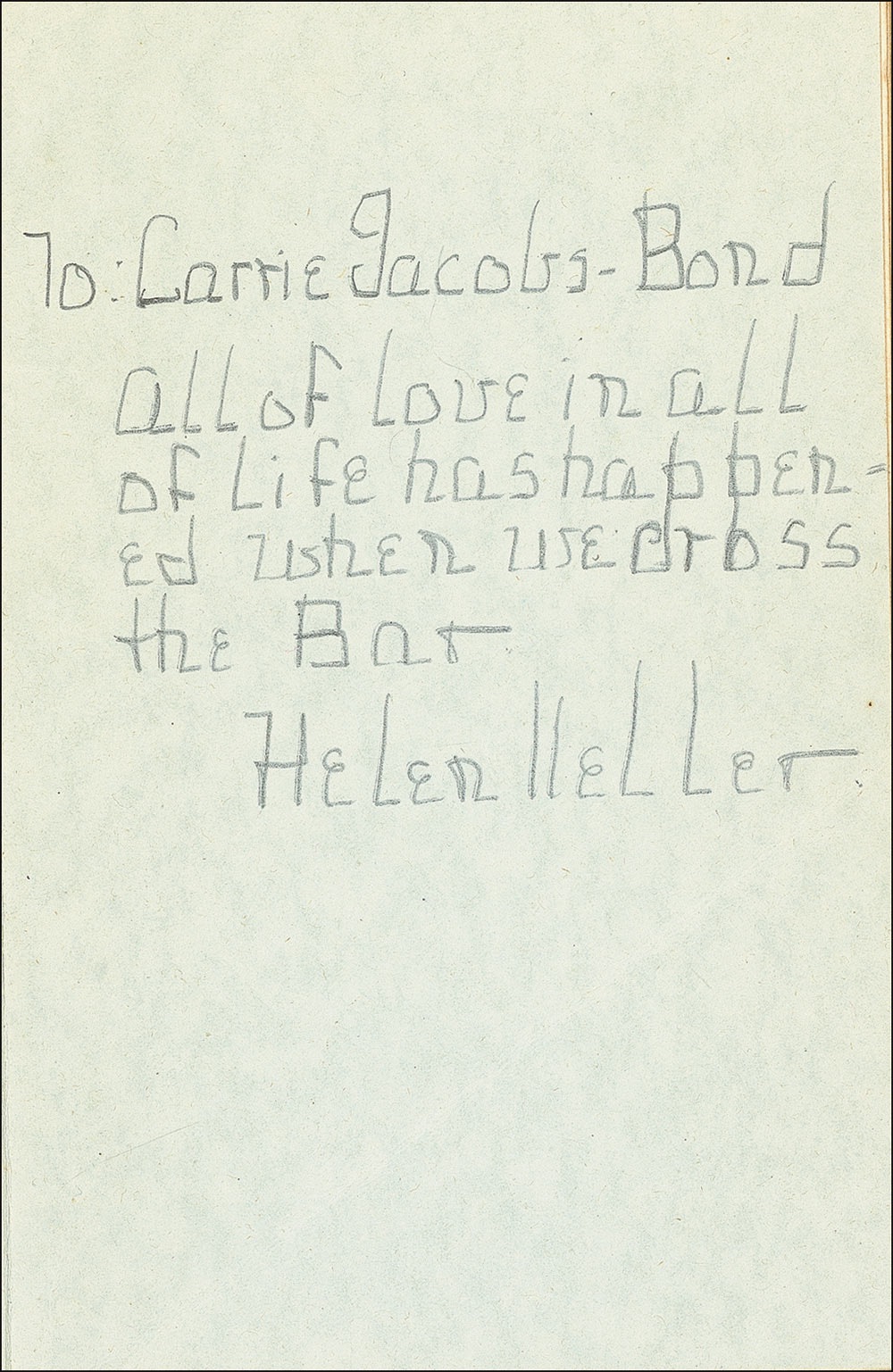 Lot #280 Helen Keller